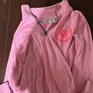 PINK Victoria's Secret Love Pink Half-Zip Top